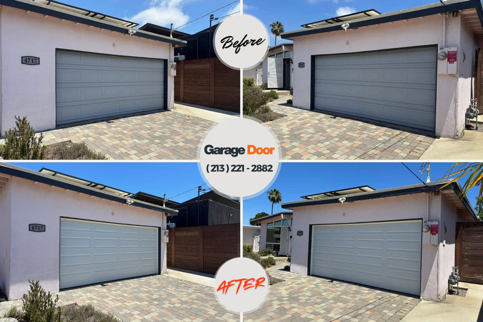 Before and after: garage door repair Falmouth, VA